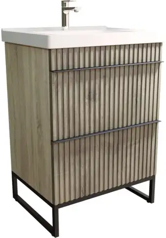 Mixline Тумба под умывальник Окленд 60 551717 (дуб мелфорд) – изображение в каталоге