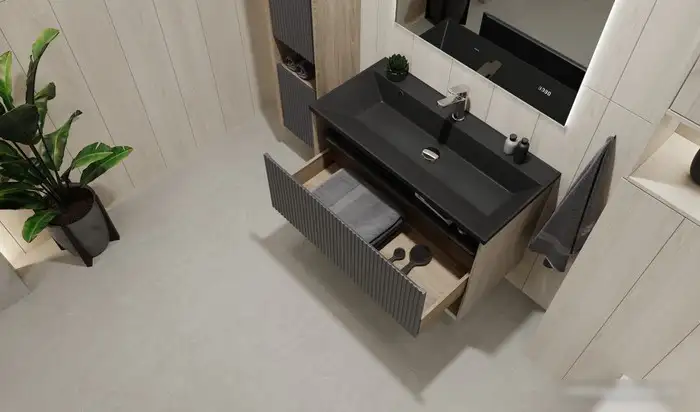 Jorno Тумба под умывальник Tossony 90 Toss.01.90/P/DS-A/JR (дуб самдал/антрацит) – фото товара