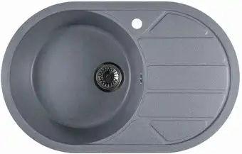 Кухонная мойка Marblan Elon L (серебристый,с сифоном) - изображение в каталоге