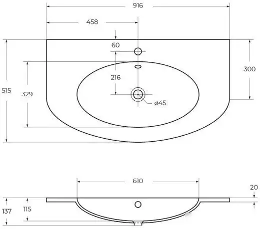 Умывальник Cezares Eden 50177 - фото товара