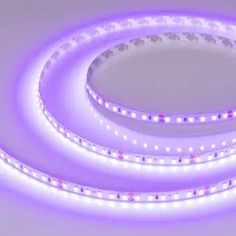 Светодиодная лента Arlight 6W/m 120Led/m 2835SMD фиолетовый 5M RT-A120-8mm 24V Violet 043384 – изображение в каталоге