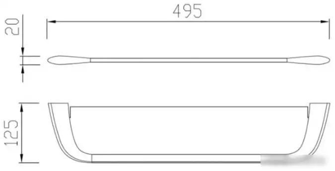 Abber Полка Nord AA1555 (хром) – фото товара