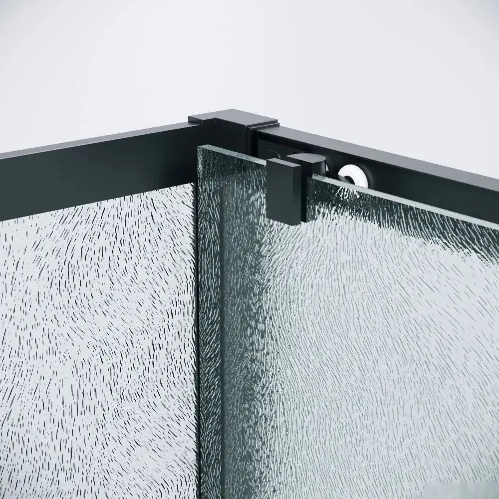 Душевой уголок Grossman Cosmo 100x100x195 120.K33.02.1010.21.02 (черный матовый/стекло шиншилла) - фото товара