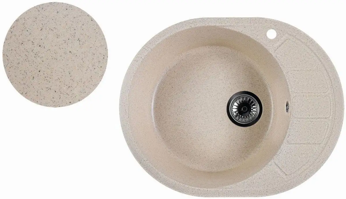 Кухонная мойка Marblan Ovata L (гранит, с сифоном) - фото товара