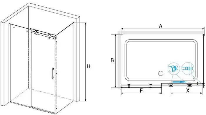 Душевой уголок RGW TO-44 02074480-11 149.9x100 (хром/прозрачное стекло) - фото товара