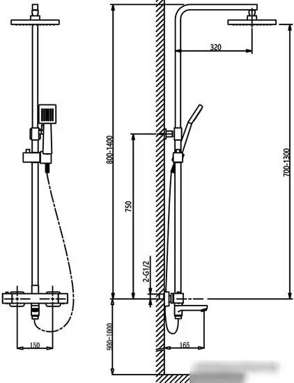 Душевая система Timo Tetra-Thermo SX-0169/00 (хром) - фото товара