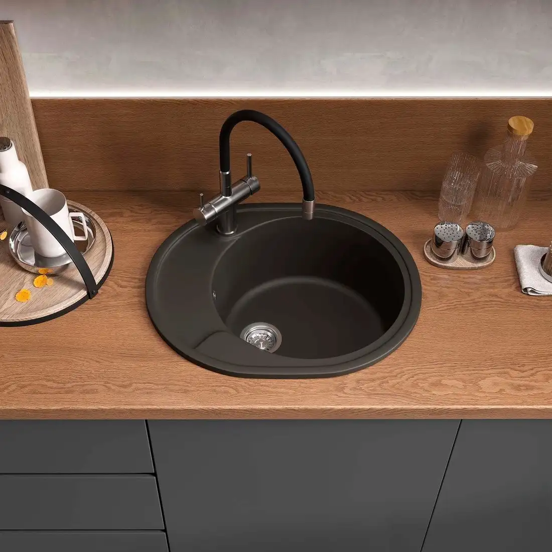 Кухонная мойка Reflexion Allonge RF0658BL - фото товара