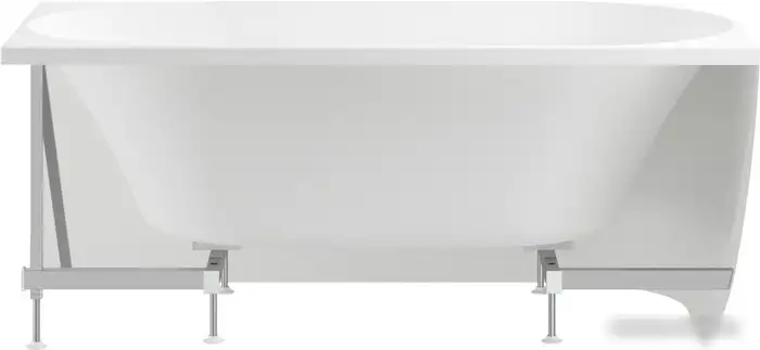 Ванна Wellsee Belle Spa 150x75 235701002 (пристенная ванна (левая) белый глянец, экран, каркас, сифон-автомат глянцевый белый) - фото товара