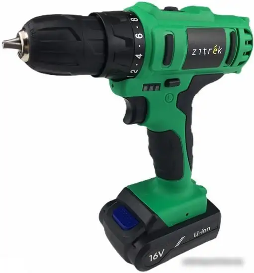 Дрель-шуруповерт Zitrek Greenpower 16-Li 063-4075 (с 2-мя АКБ, кейс) – фото товара