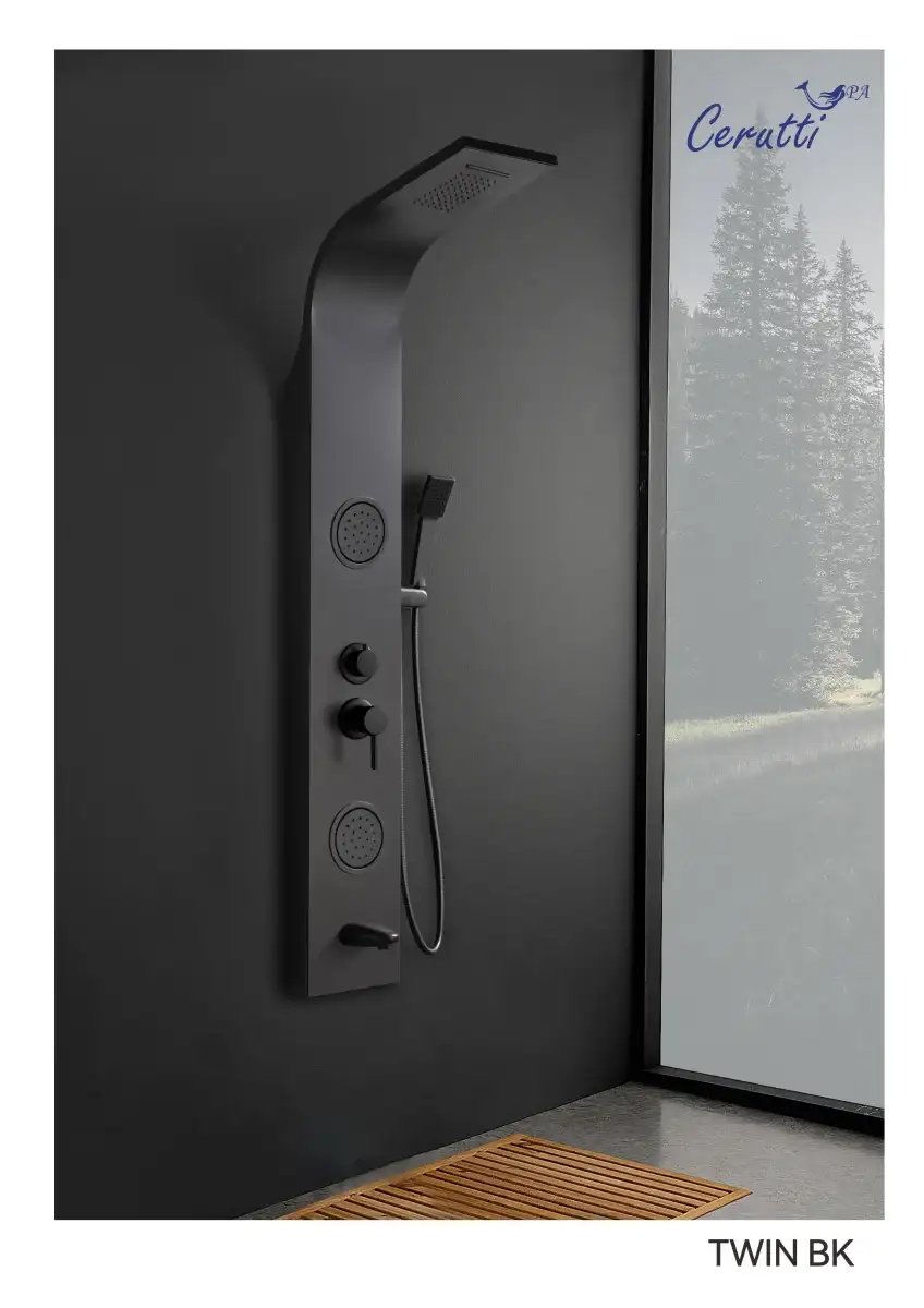Душевая панель Ceruttispa TWIN BK CT9984 черный - фото товара