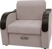Кресло Сириус Лидер-1 НПБ 105x110 (Eva 05 велюр светло-бежевый)