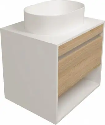 Teymi Тумба под умывальник Ritta 55см T60537 (белый/дуб) – изображение в каталоге