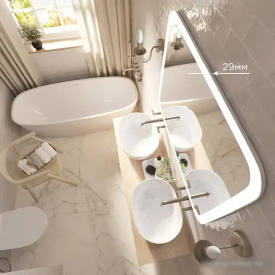 Mixline Зеркало Стив 547319 (с подсветкой) – фото товара