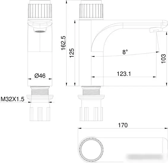 Смеситель Wonzon&Woghand WW-A40412-BG - фото товара