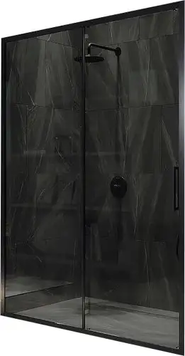 Душевая дверь MaybahGlass 195x120 MGD-1284-6 (графит/черный) - изображение в каталоге