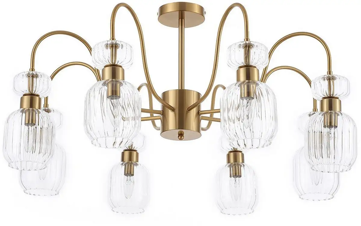 Люстра средней высоты Escada 1141/8PL (античная медь/прозрачный) – фото товара