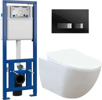 Унитаз подвесной Creavit Free FE322-11CB00E-0000 + S-IN-MZ-LINK_PRO + P-BU-MOV/Blg/Gl - изображение в каталоге