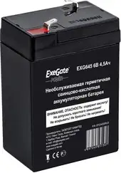 Аккумулятор для ИБП ExeGate Power EXG 645 (6В/4.5 А·ч) [EP234535RUS] – изображение в каталоге