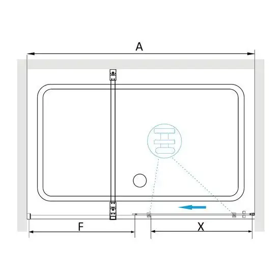 Душевая дверь RGW TO-18B 41071812-14 120 (черный/прозрачное стекло) - фото товара