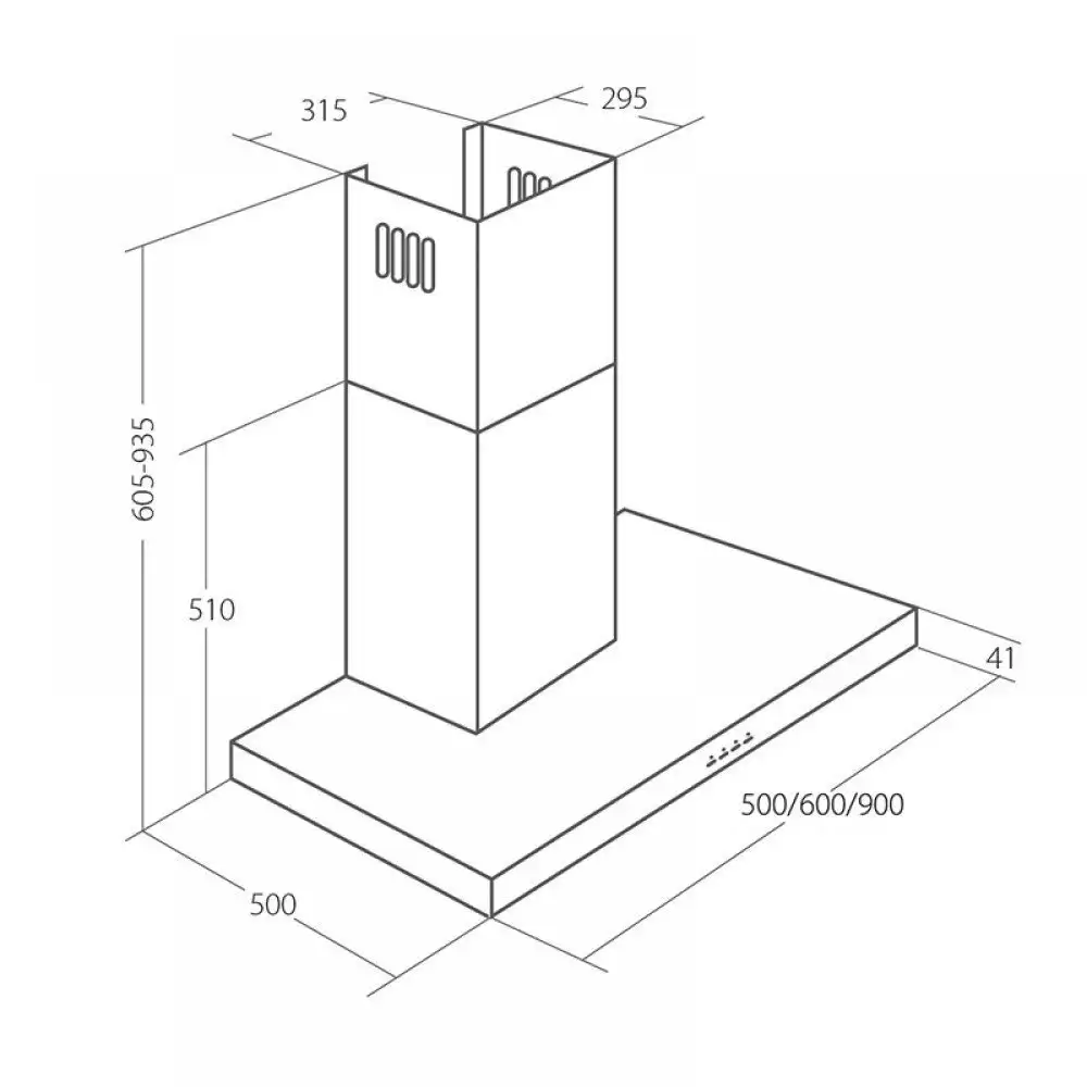 Кухонная вытяжка Akpo Feniks Slim Glass 90 WK-9 (нержавеющая сталь/черный) - фото товара