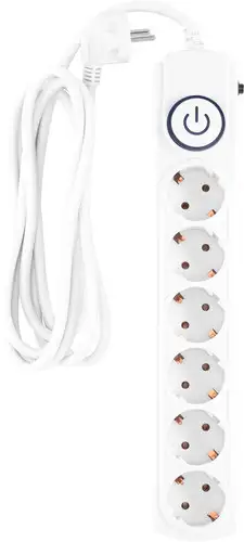 Сетевой фильтр IPPON BK-6-EU-5-16-W (5м, 6 розеток, белый) – изображение в каталоге
