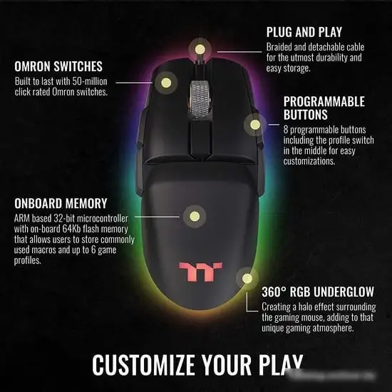 Игровая мышь Thermaltake Argent M5 – фото товара