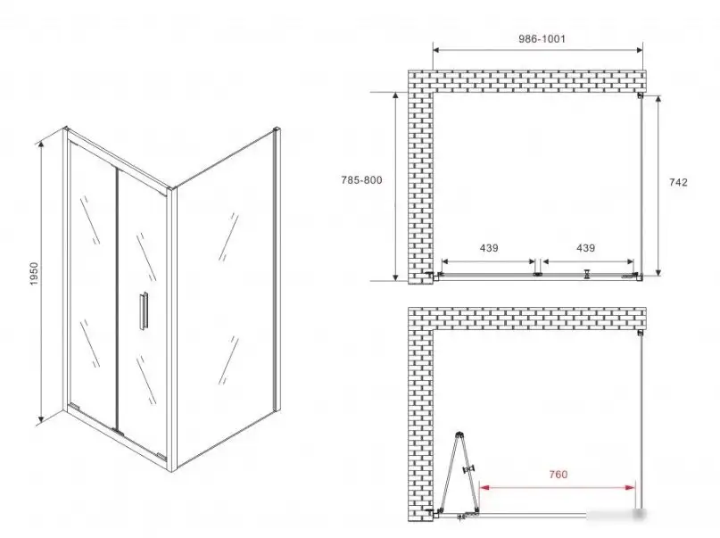Душевой уголок Abber Sonnenstrand AG07100-S80 - подробное фото Душевой уголок Abber Sonnenstrand AG07100-S80 - фото товара