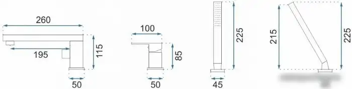 Смеситель Rea Glen REA-B6630 (черный) - фото товара