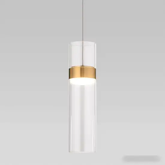 Подвесная люстра Евросвет Lumen 50244/1 LED латунь/прозрачный – фото товара