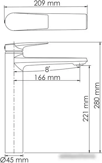 Смеситель Wasserkraft Wiese 8403H - фото товара