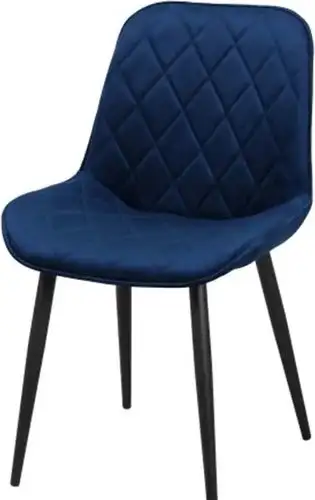 Стул СоюзРегионПоставка Аура каркас Муар черный, велюр (Velluto 25 синий) СРП-032 – изображение в каталоге