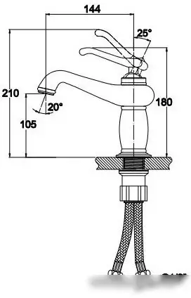 Смеситель Kaiser Logo (бронза) [47711-1] - фото товара