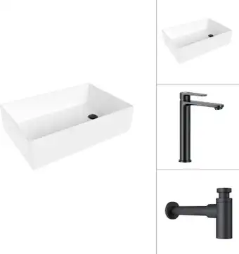 Умывальник Lauter 21518-1 + Moon 21СК8691BS с сифоном 21635B (черный матовый) - изображение в каталоге
