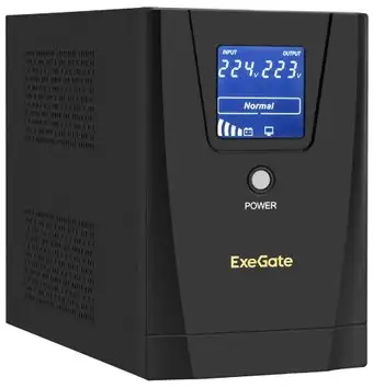 Источник бесперебойного питания ExeGate SpecialPro Smart LLB-1200.LCD.AVR.C13.RJ.USB – изображение в каталоге