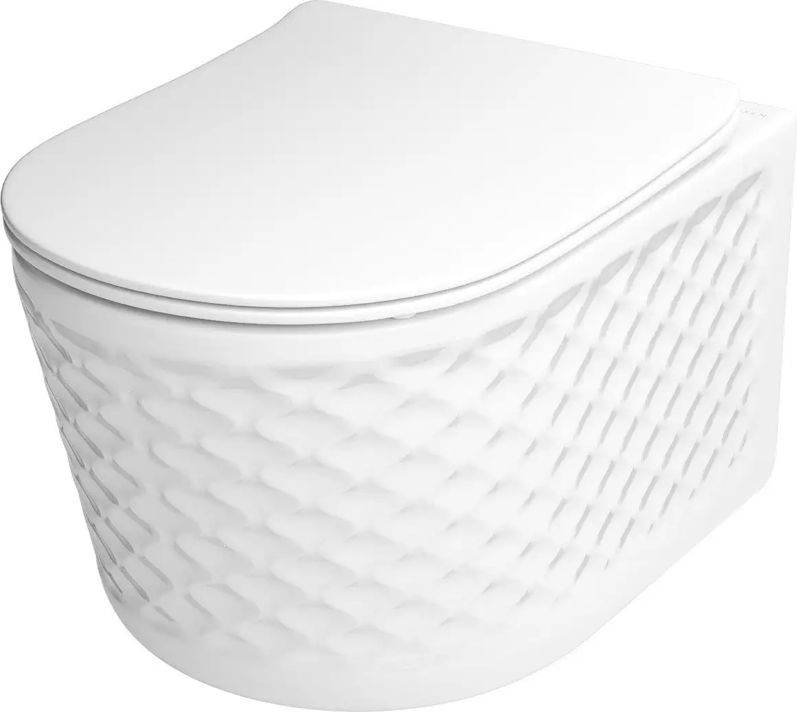 Унитаз подвесной Roxen Vine Tornado в комплекте с инсталляцией StounFix Dual Fresh 6 в 1 868653 (кнопка: брашированное золото матовая) - фото товара