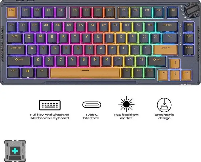 Клавиатура Royal Kludge RK-H81 RGB Star Night (RK Cyan) – фото товара