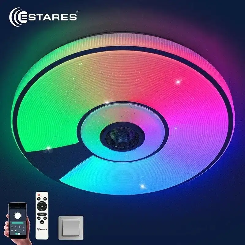 Припотолочная люстра Estares Song RGB 80W R-APP-480x75-WHITE/CHROME/SHINY-220-IP20 – фото товара