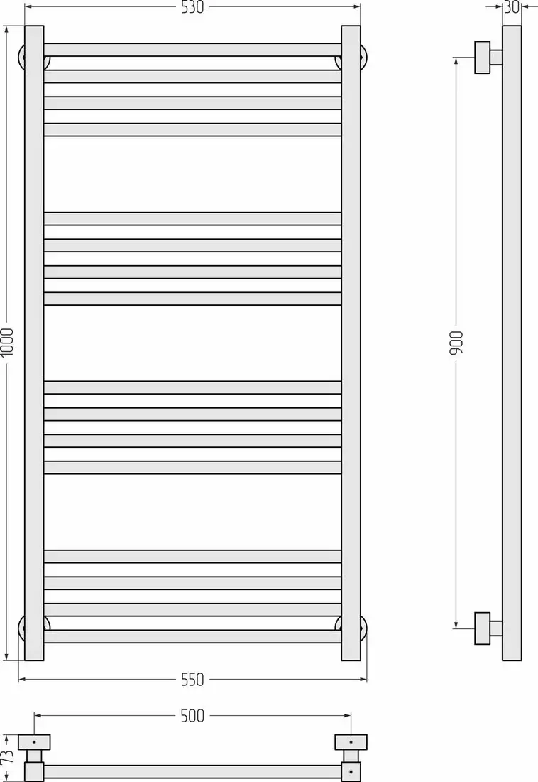 Полотенцесушитель Сунержа Модус Pro 100x50 31-0450-1050 - фото товара