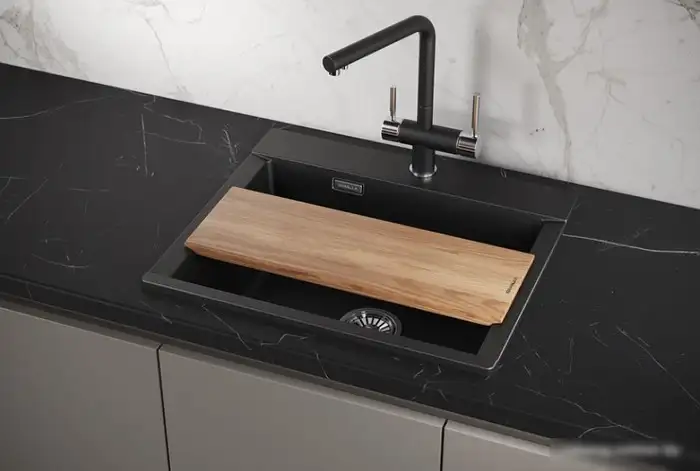 Кухонная мойка Granula ES-5804 (шварц) - фото товара