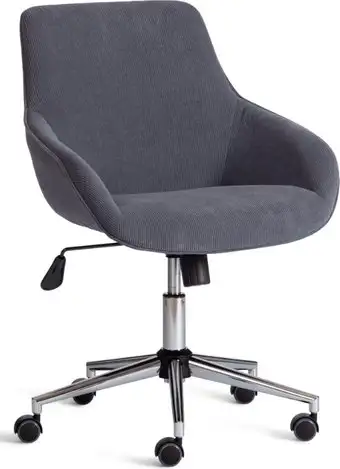 Офисное кресло TetChair Dublin хром/вельвет (графит) – изображение в каталоге