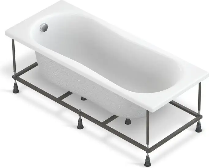 Ванна Cersanit Nike 170x70 с ножками со смесителем Brasko Black однорыч. (с сифоном Prime) - фото товара