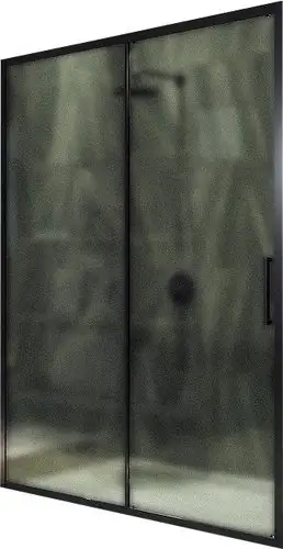 Душевая дверь MaybahGlass 195x120 MGD-1280-6 (сатин/черный) - изображение в каталоге