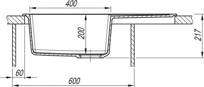 Кухонная мойка ARFEKA Zia 76 (серый) - фото товара