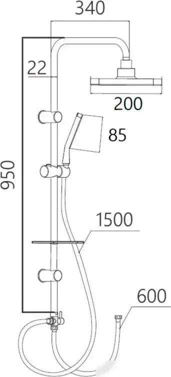 Душевая система Gross Aqua Edge GA9019 - фото товара