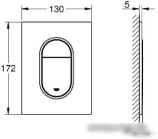 Панель смыва Grohe Arena Cosmopolitan S 37624000 (хром) – фото товара