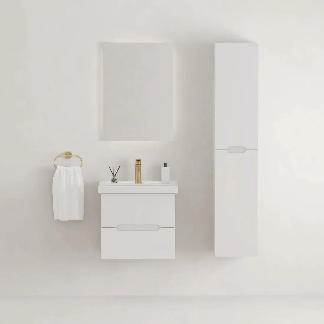 Onika Шкаф-пенал для ванной Айленд 30 403086 (белый) – фото товара