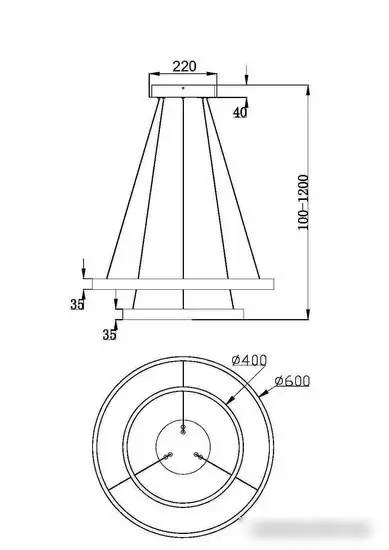Подвесная люстра Maytoni Rim MOD058PL-L55BSK – фото товара
