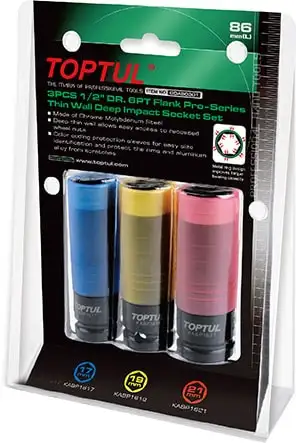 Набор торцевых головок Toptul GDAS0301 (3 предмета) – изображение в каталоге