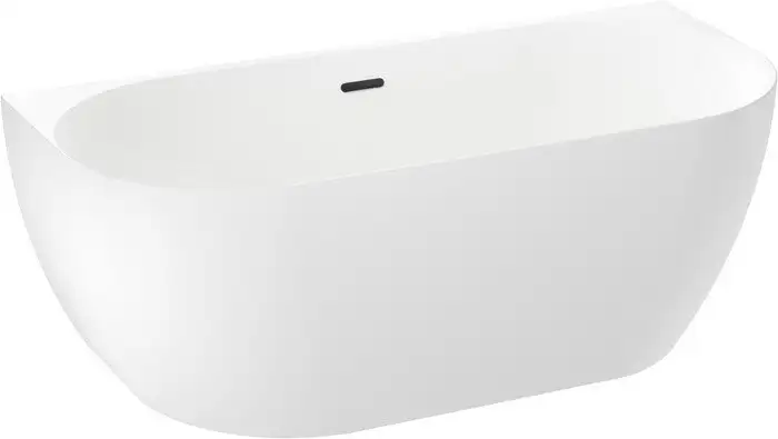 Ванна Wellsee Belle Spa 3.0 170x80 235901003 (пристенная ванна белый глянец, экран, ножки, сифон-автомат матовый черный) - фото товара