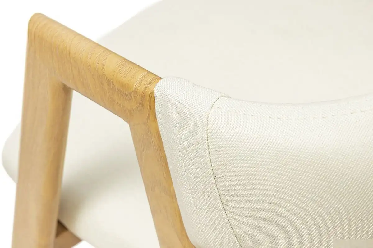 Стул с подлокотниками Mio Tesoro Луна DC-048A (белый/дерево) – фото товара